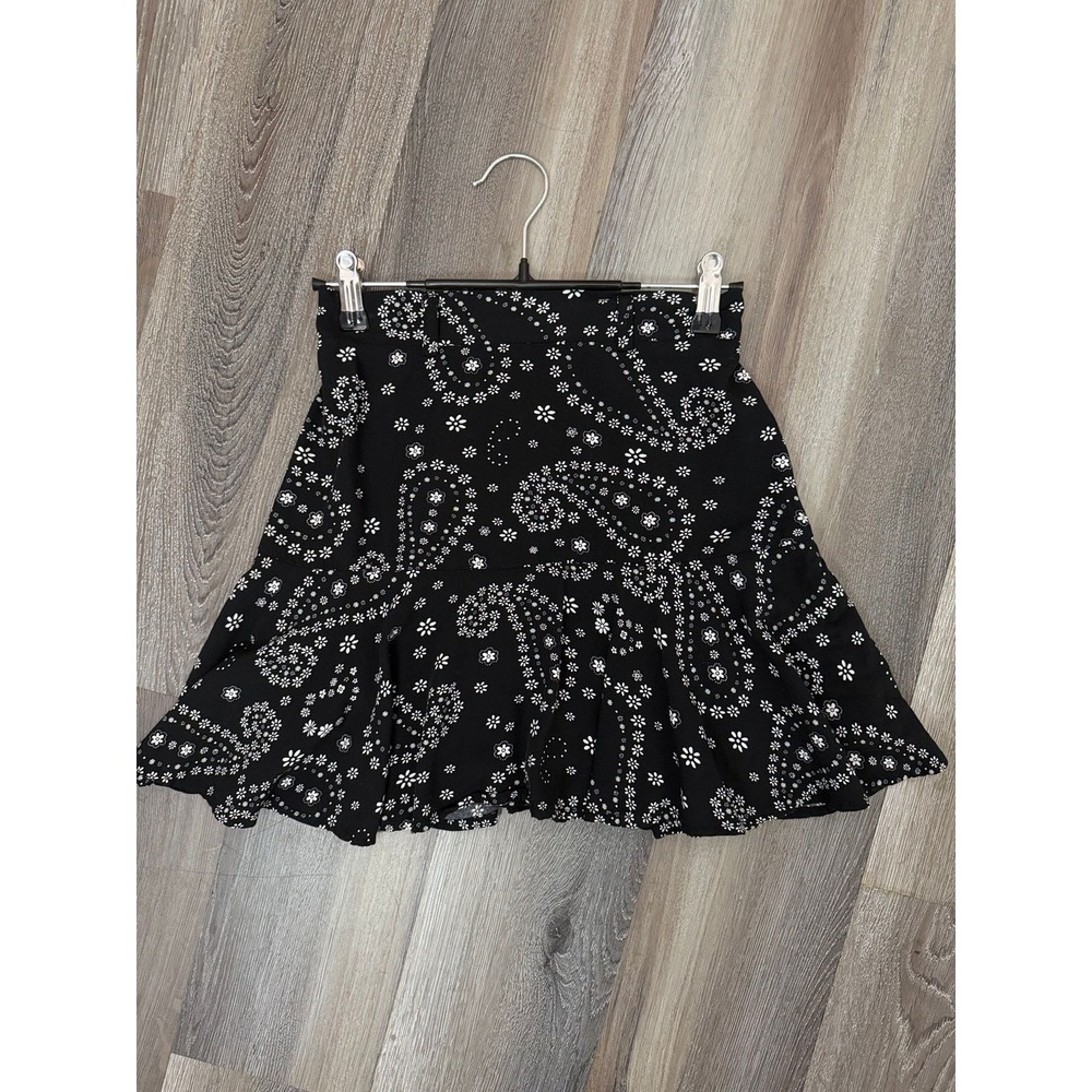 Size XS - Blackβ Bandana Handkerchief Print Y2K Mini Skort